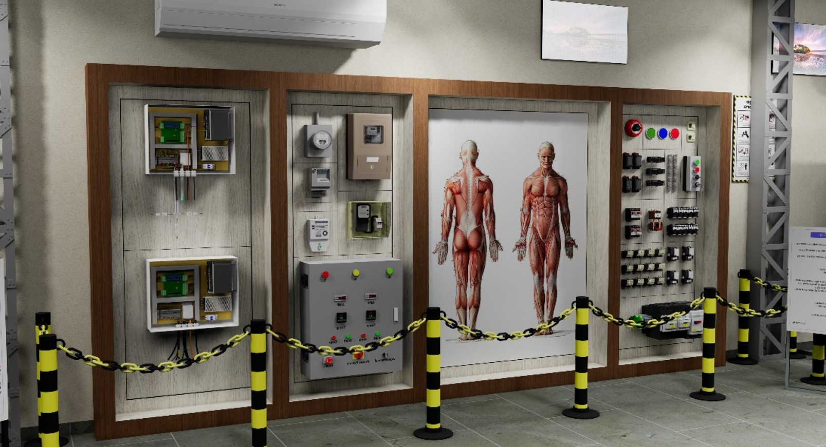 Electrical Safety Panel Wall at the ICAT Safety Excellence Centre
